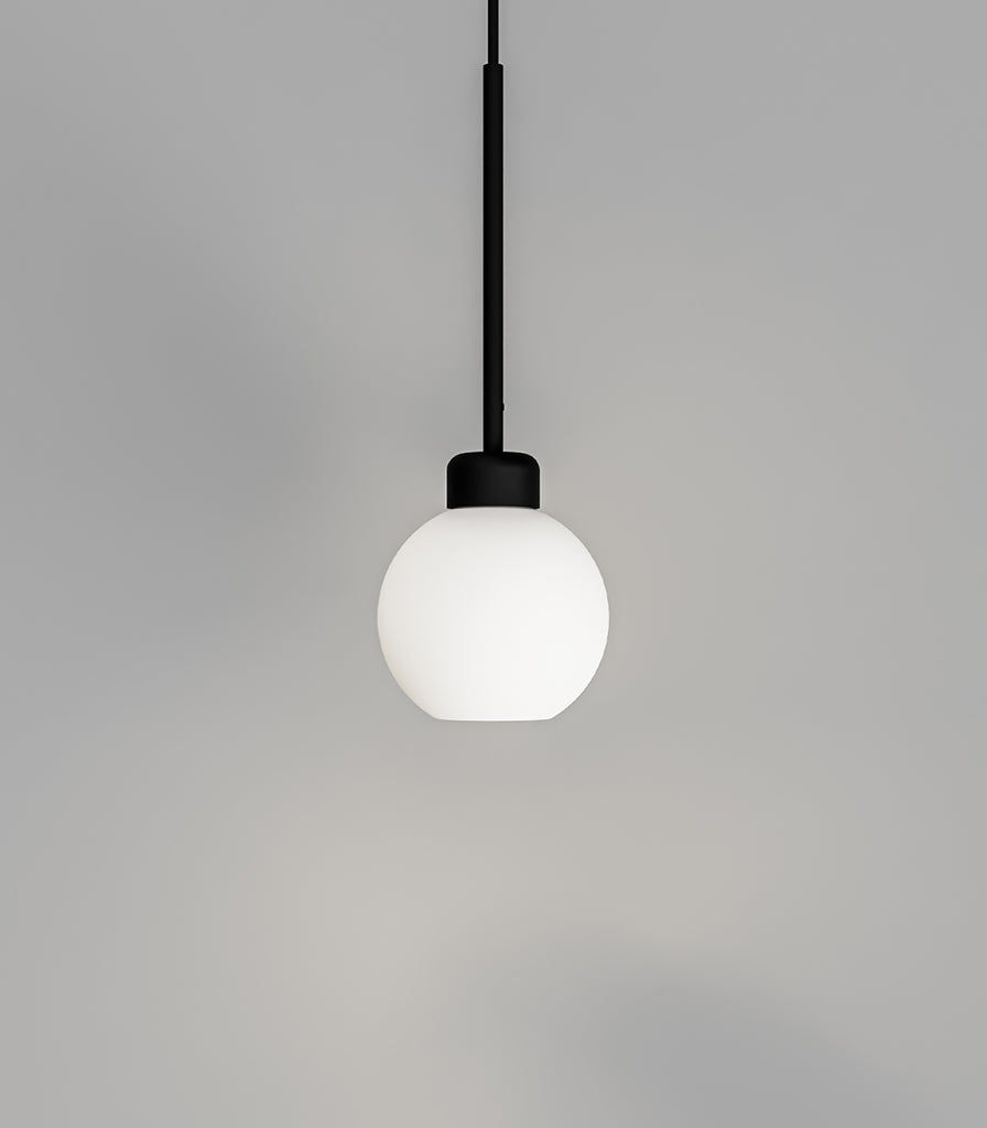 Lighting Republic Parlour Lite Sphere Pendant Light in black / white glass