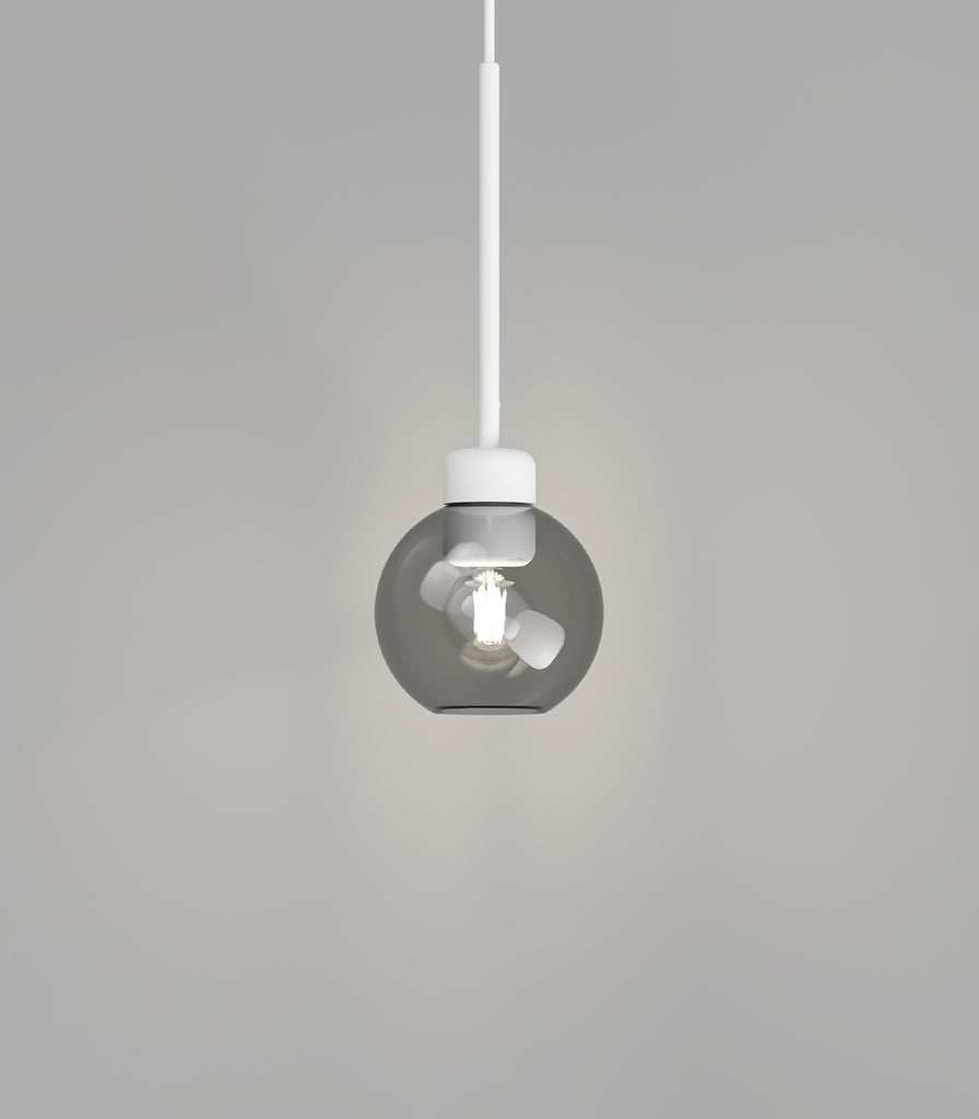 Lighting Republic Parlour Lite Sphere Pendant Light in white / smoke glass