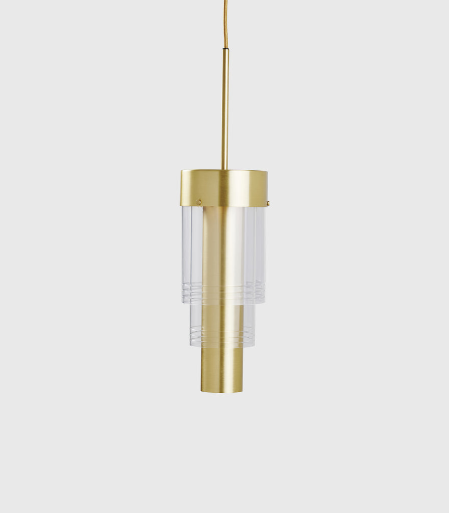 Ebb & Flow A-spire Pendant Light in Gold/Clear
