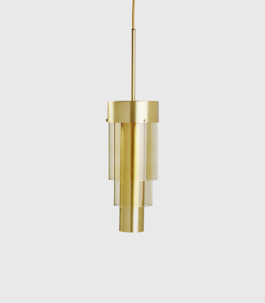 Ebb & Flow A-spire Pendant Light in Gold/Golden Smoke