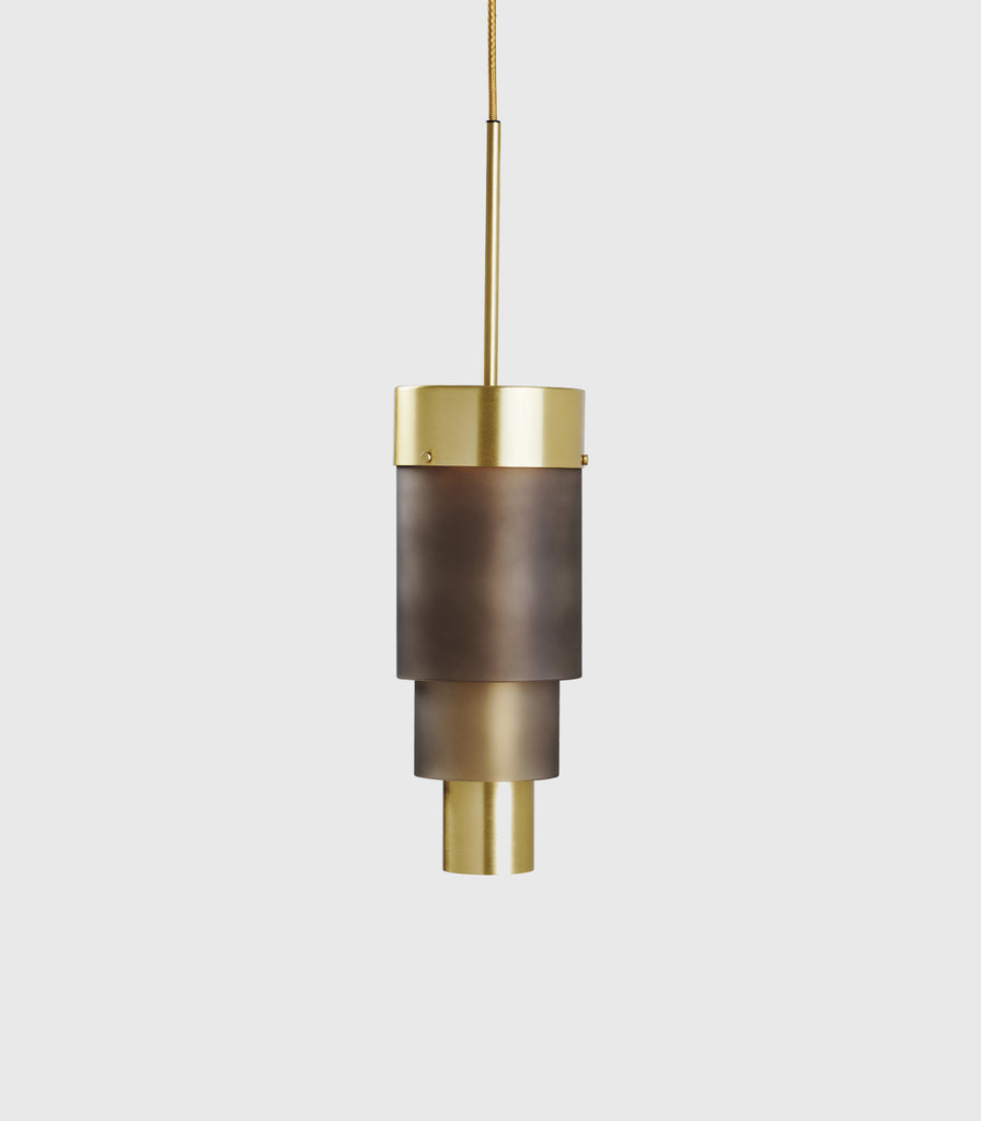 Ebb & Flow A-spire Pendant Light in Gold/ Smokey Grey