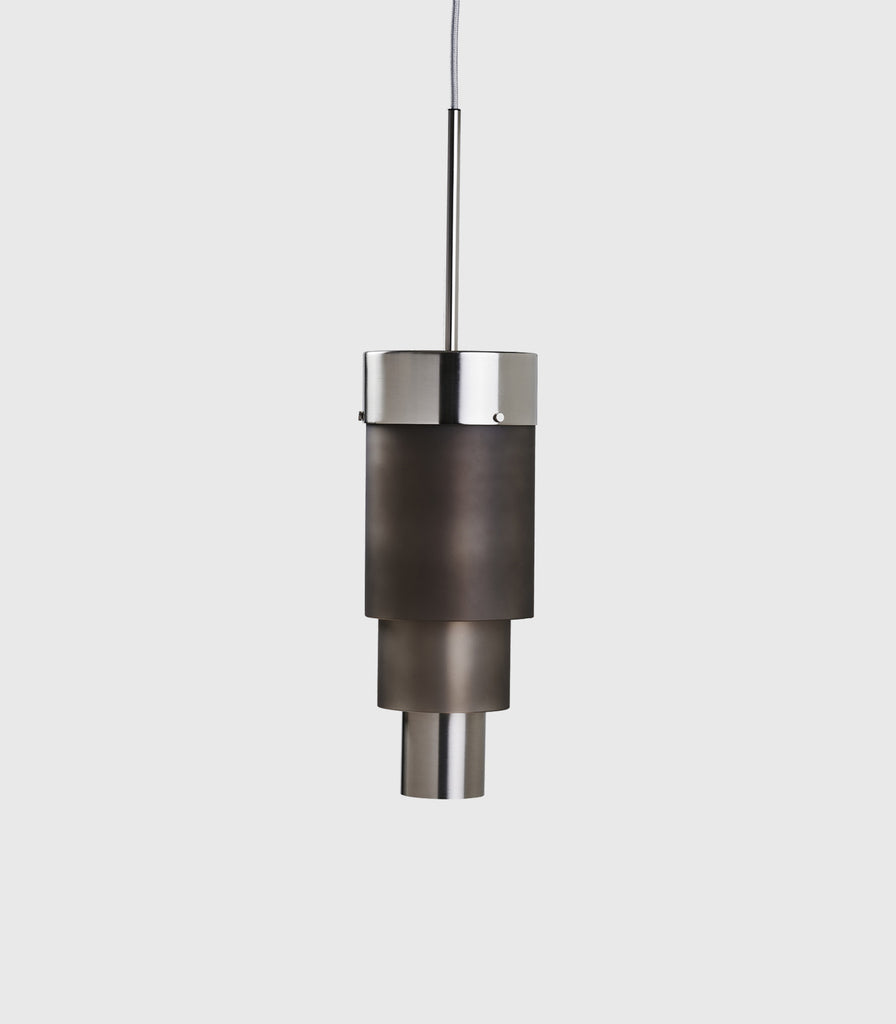 Ebb & Flow A-spire Pendant Light in Silver/Sanded Smokey Grey