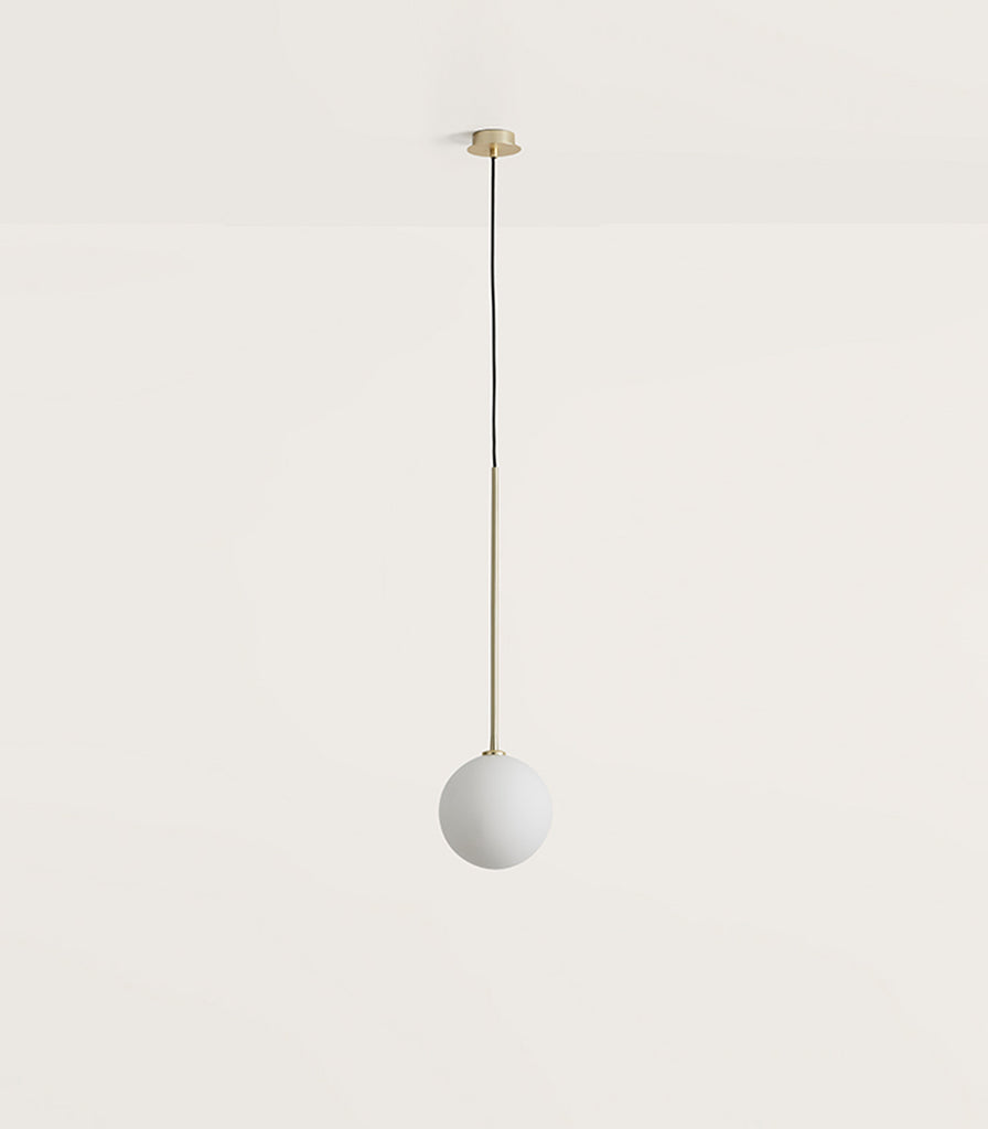 Aromas Ball Pendant Light in Matte Brass/Opal