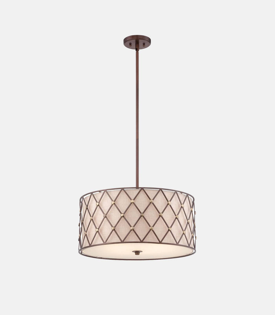 Elstead Brown Lattice Pendant Light in Large size