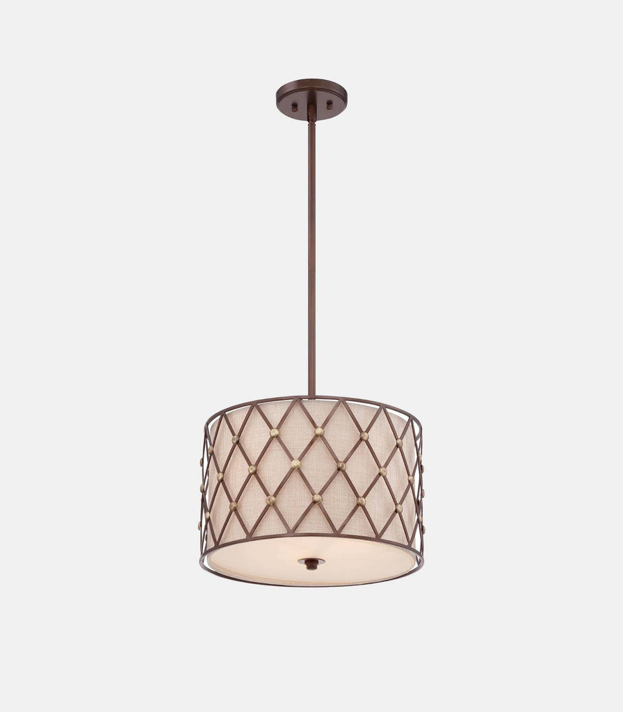 Elstead Brown Lattice Pendant Light in Medium  size