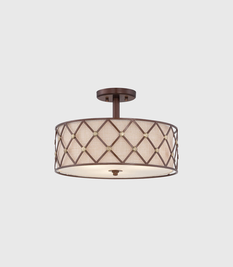 Elstead Brown Lattice Ceiling Light featured within a interior space