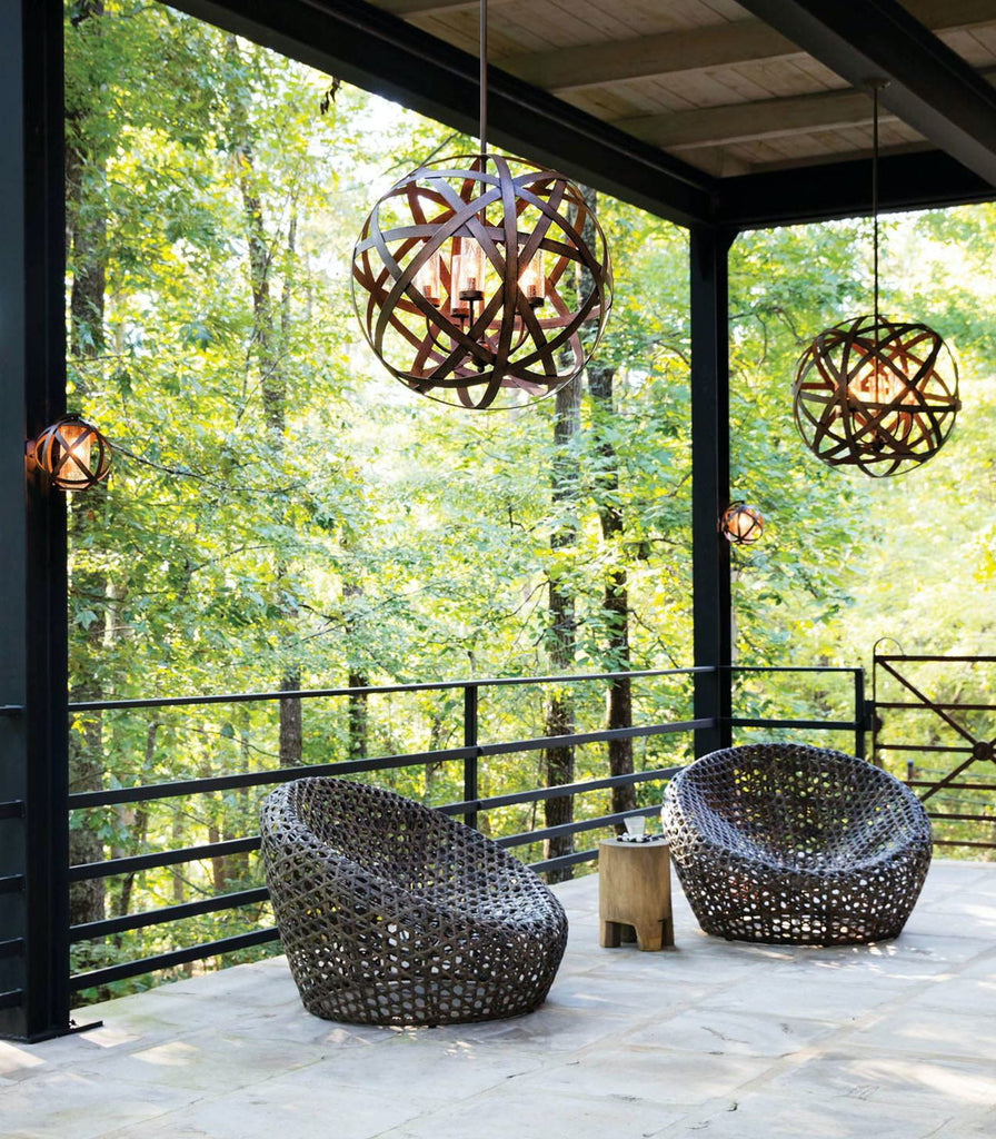 Elstead Carson Pendant Light featured within a outdoor space