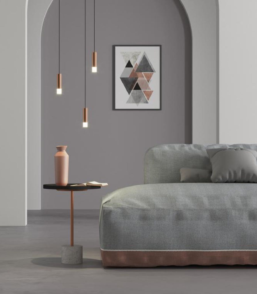 Oty C'est Toi Pendant Light in Copper/Anodized featured within a interior space