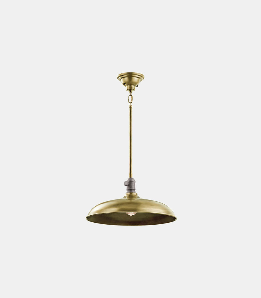 Elstead Cobson Pendant Light in Natural Brass/Large
