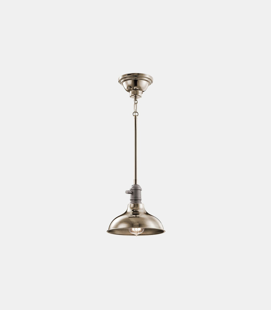 Elstead Cobson Pendant Light in Polished Nickel/Small