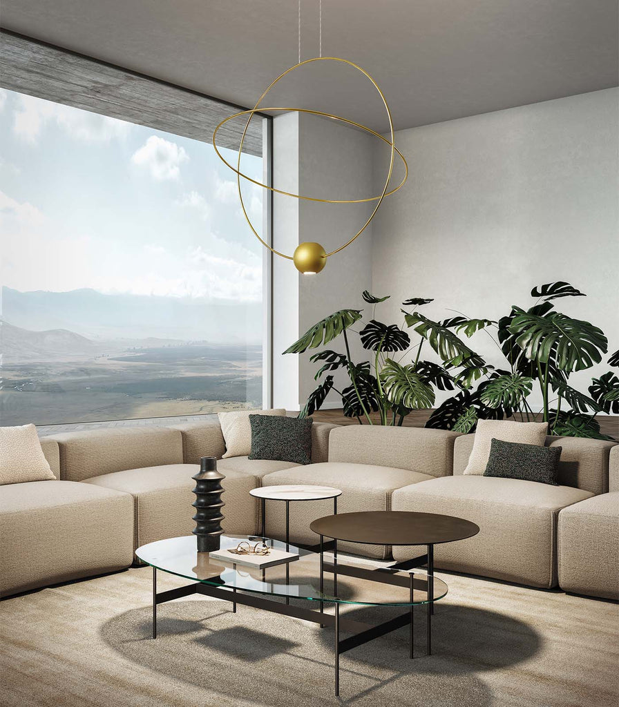 Lodes Elara Pendant Light hanging in a living room