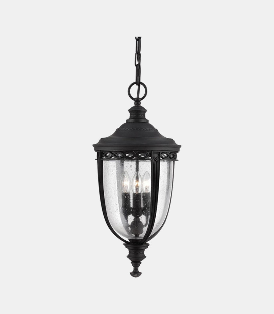 Elstead English Bridle Pendant Light in Large/Black