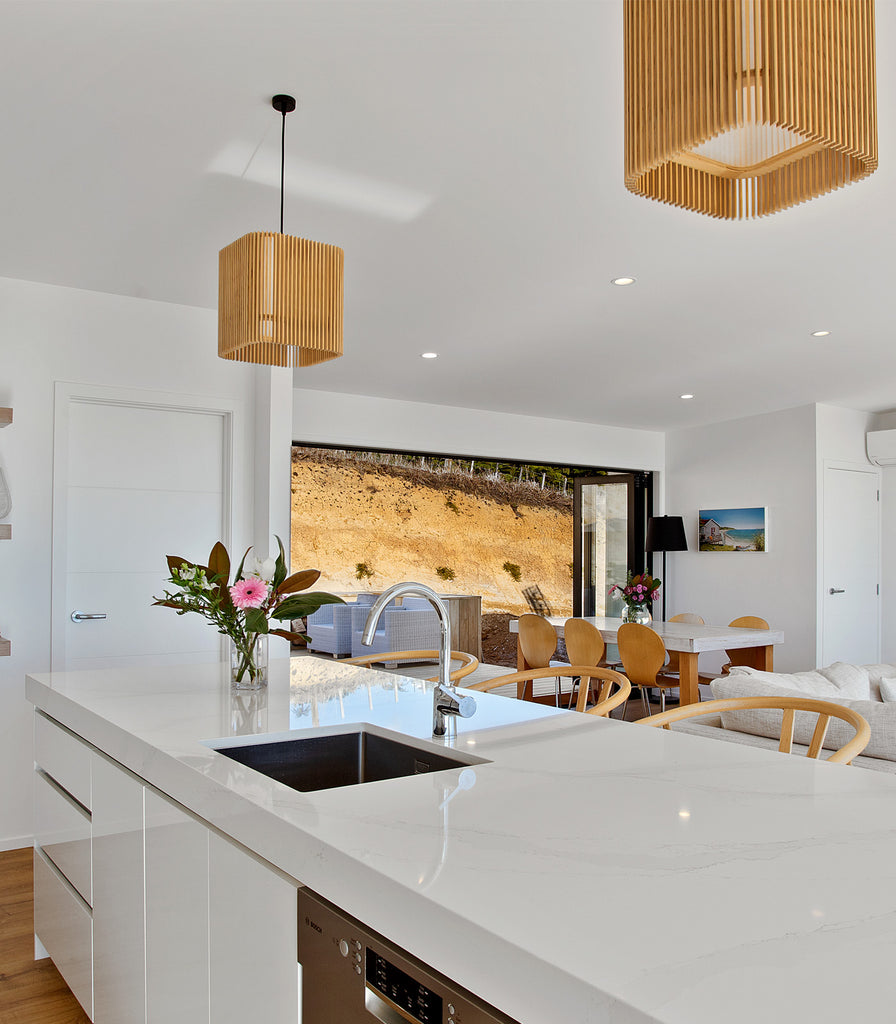 Maker Design Studio iO cube pendant light in kitchen space