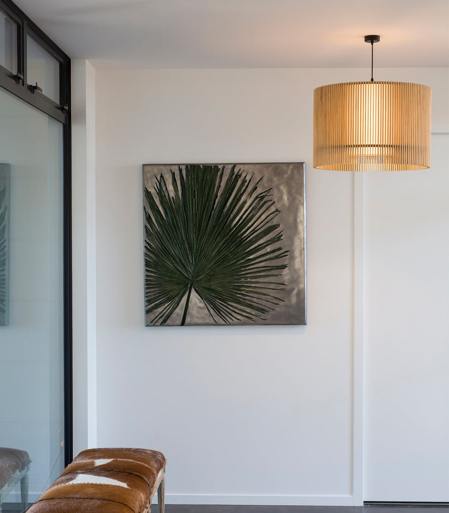 Maker Design Studio iO drum pendant light in interior space