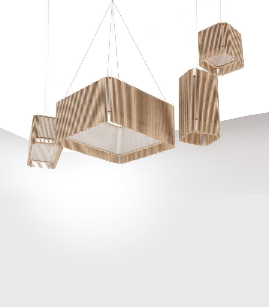 Maker Design Studio iO square pendant light in cluster