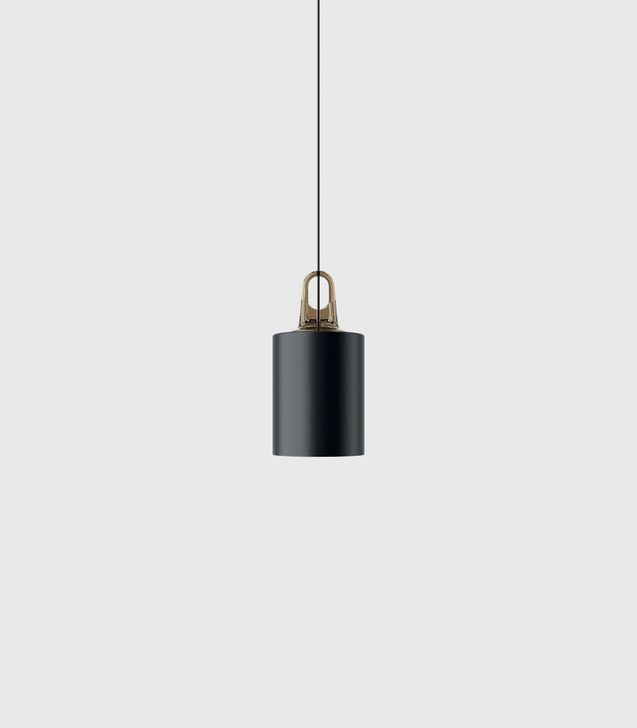 Lodes JIM cylinder Pendant Light in Matte Black/Honey