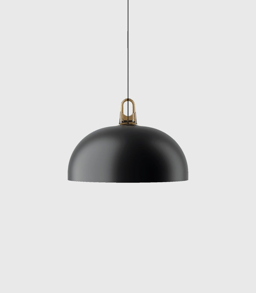 Lodes JIM dome Pendant Light in Matte Black/Honey