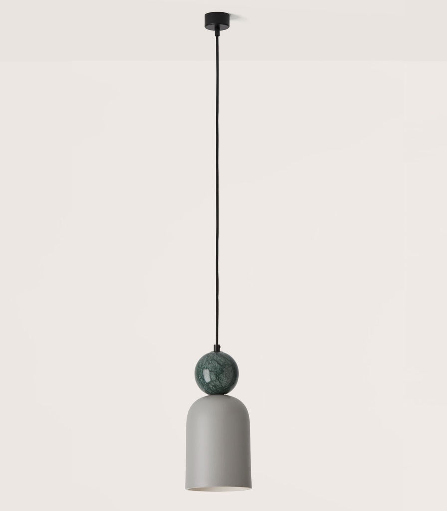 Aromas Bell Copo Pendant Light Ash Grey / Green 