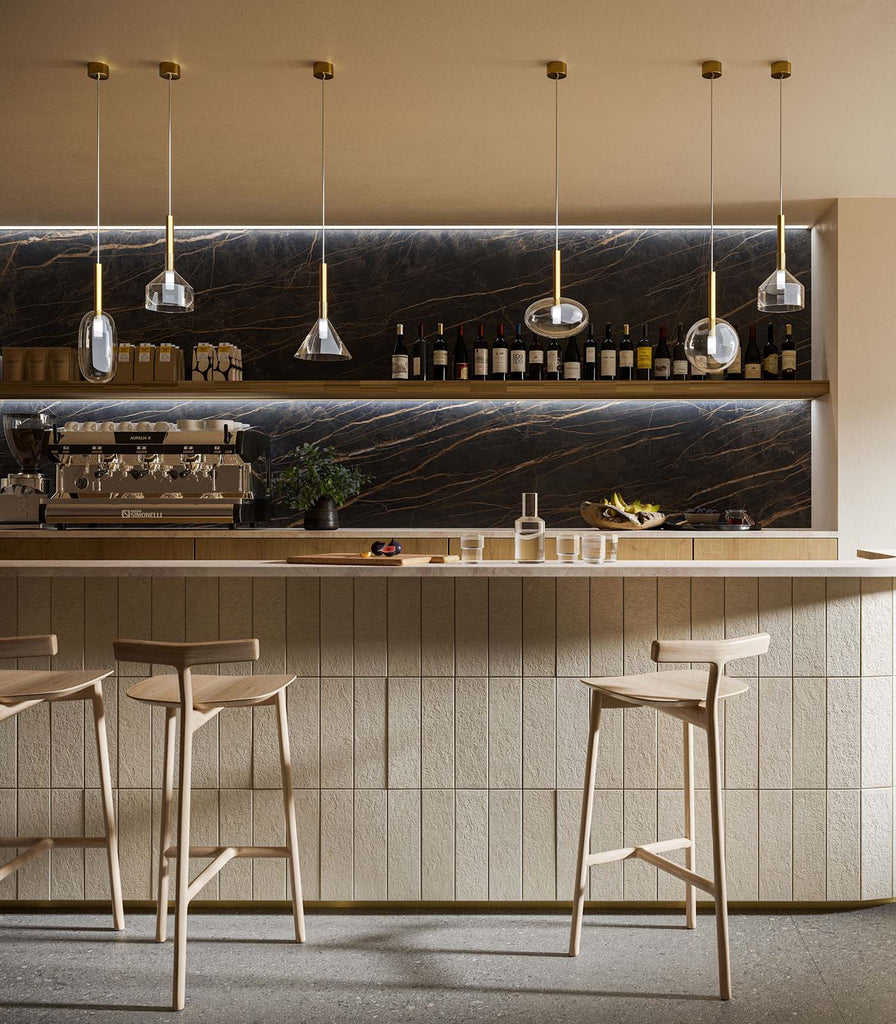 Il Fanale Alchimia Pendant Light hanging over a kitchen bench