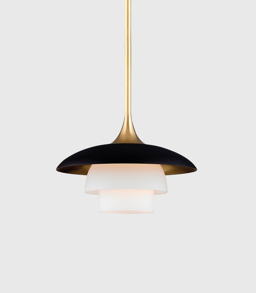 Hudson Valley Barron Pendant Light in Aged Brass
