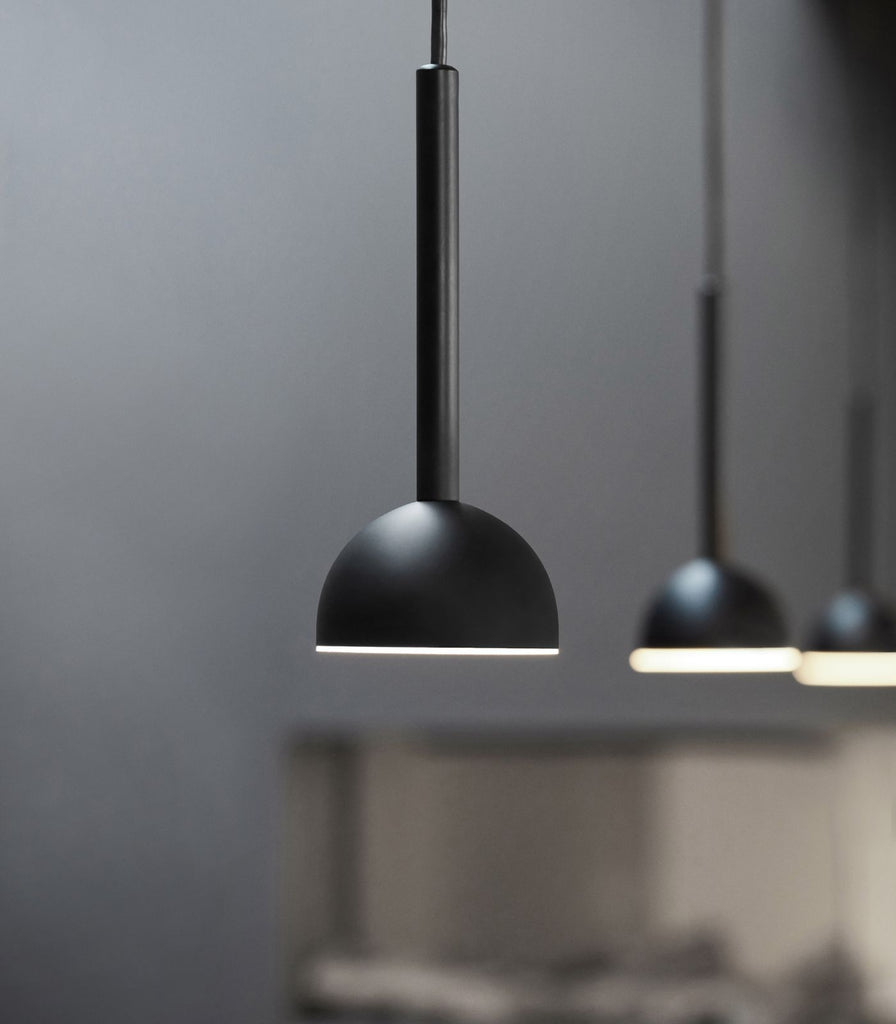 Northern Blush Pendant Light in Black close up