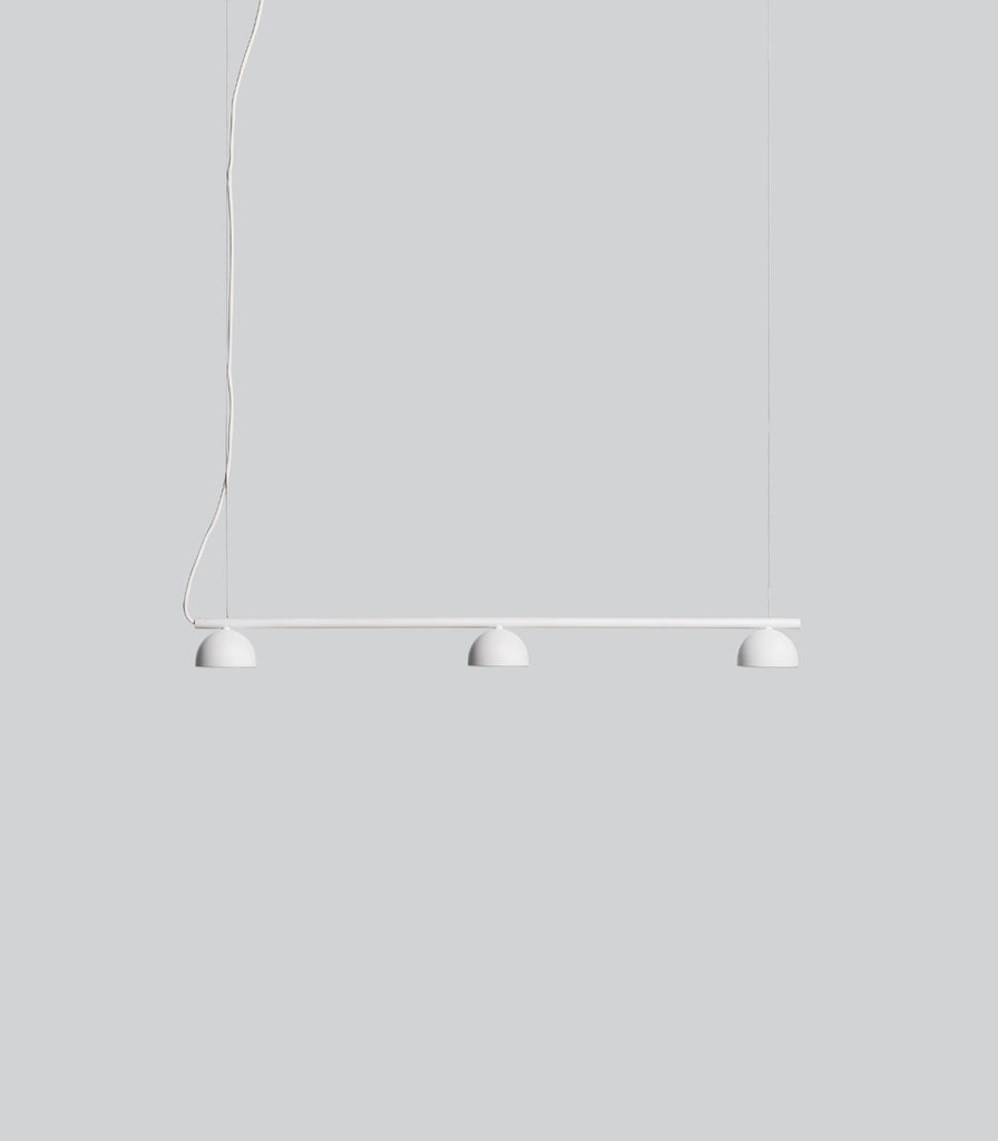 Northern Blush 3lt Rail Pendant Light in White