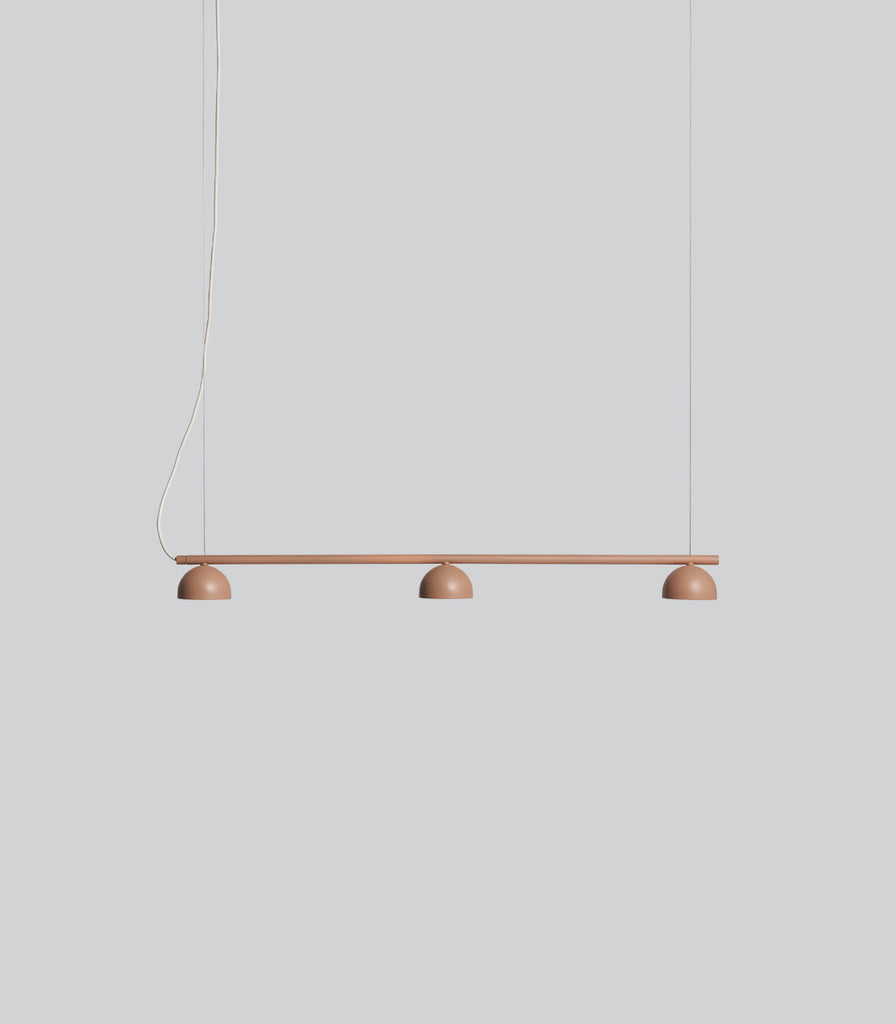 Northern Blush 3lt Rail Pendant Light in Warm Beige