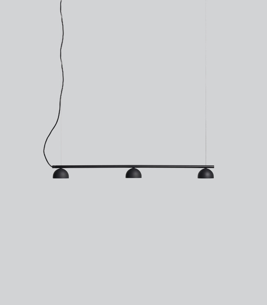 Northern Blush 3lt Rail Pendant Light in Black