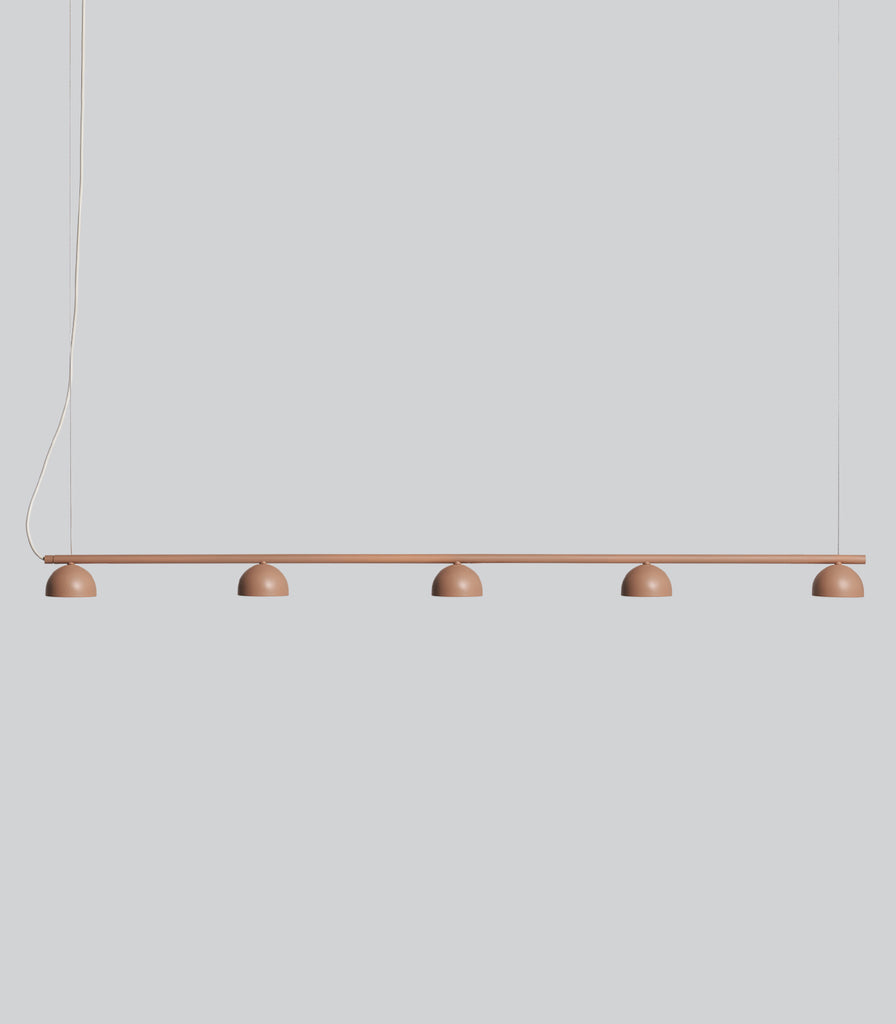 Northern Blush 5lt Rail Pendant Light in Warm Beige