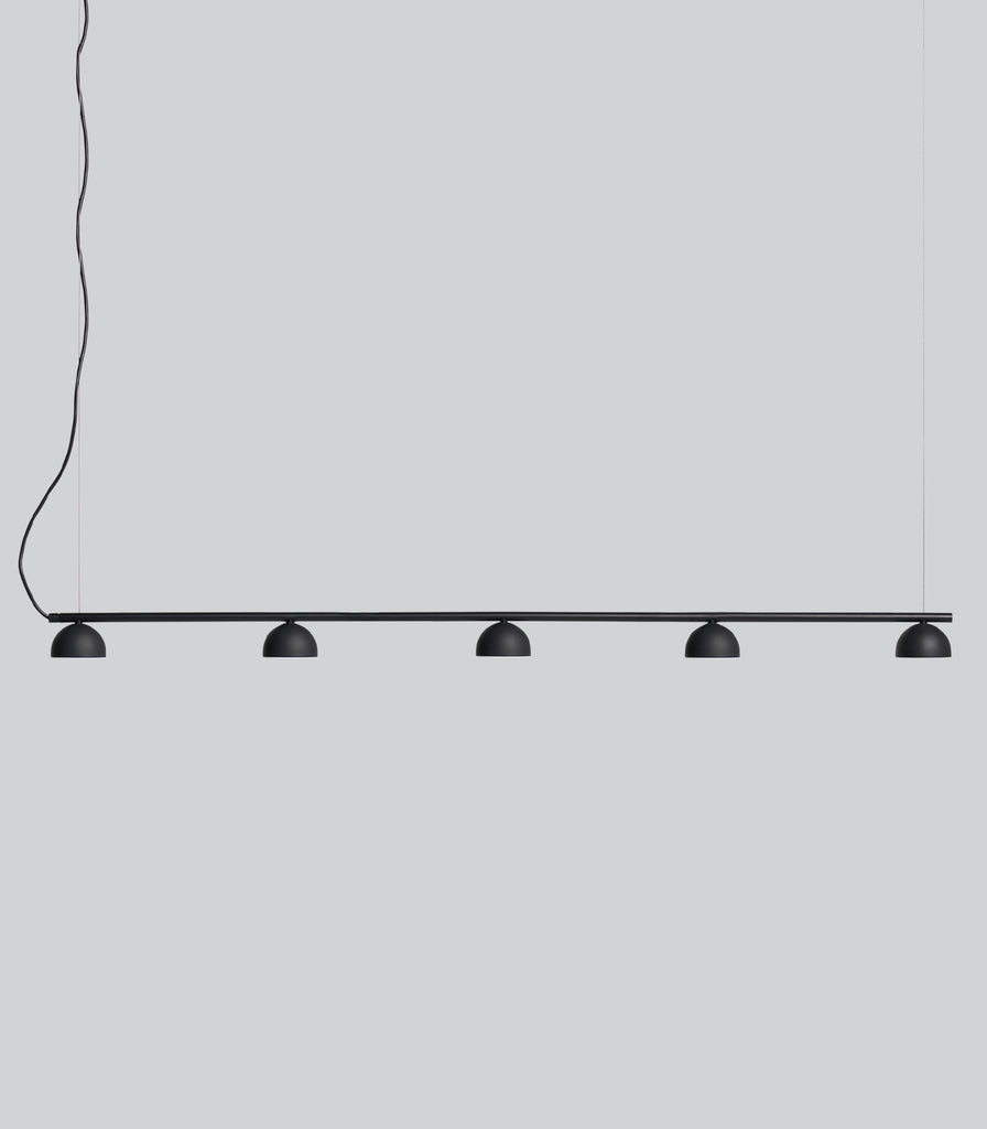 Northern Blush 5lt Rail Pendant Light in Black