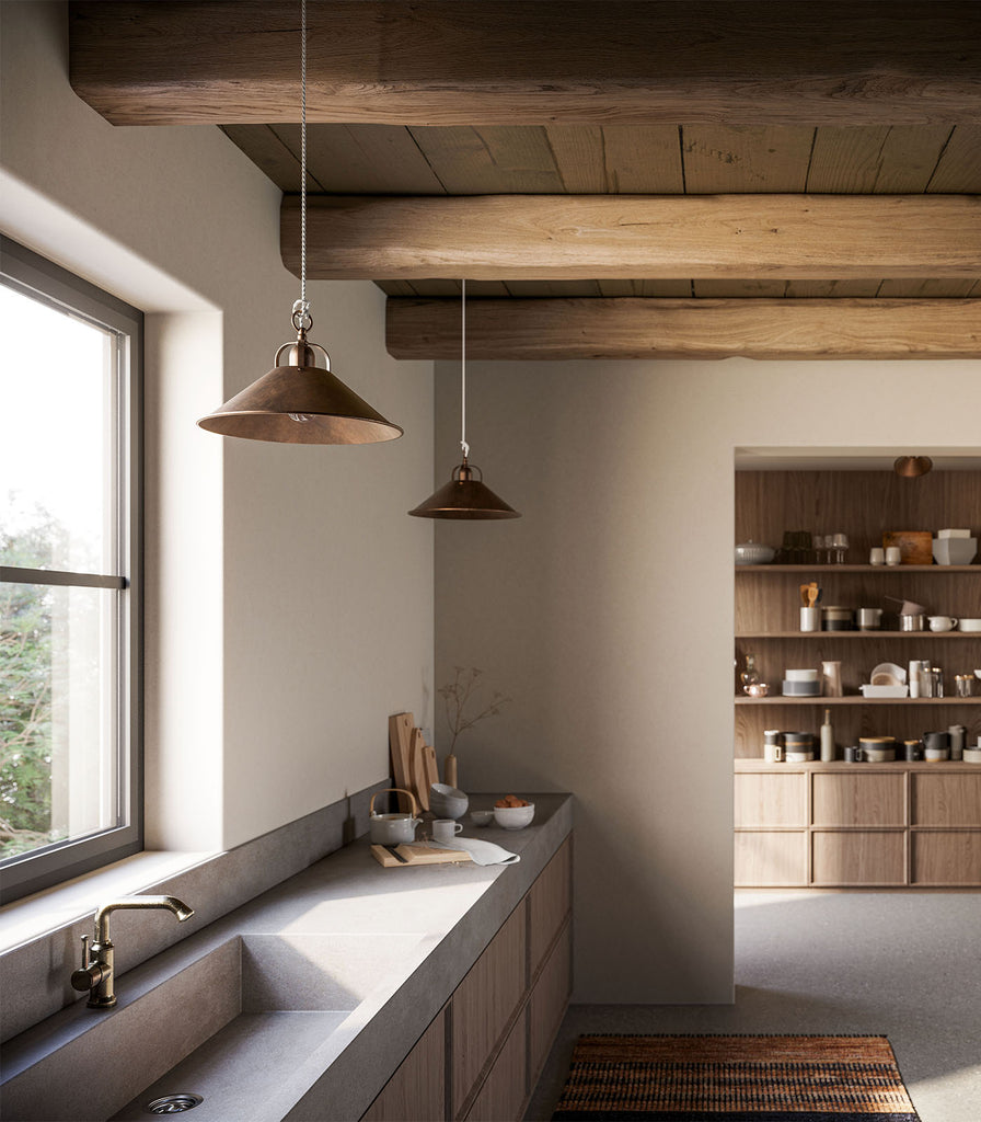 Il Fanale Cascina Pendant Light hanging in Kitchen