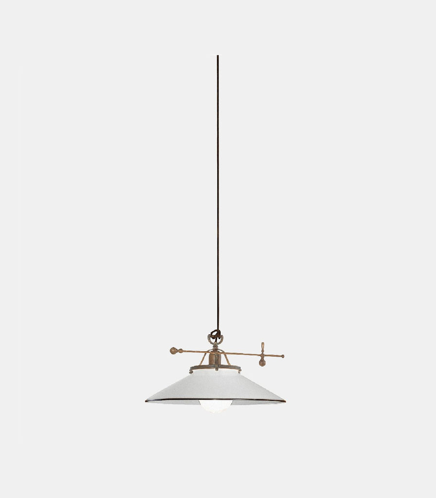 Il Fanale Country Pendant Light Counterweight in Glass/Brass