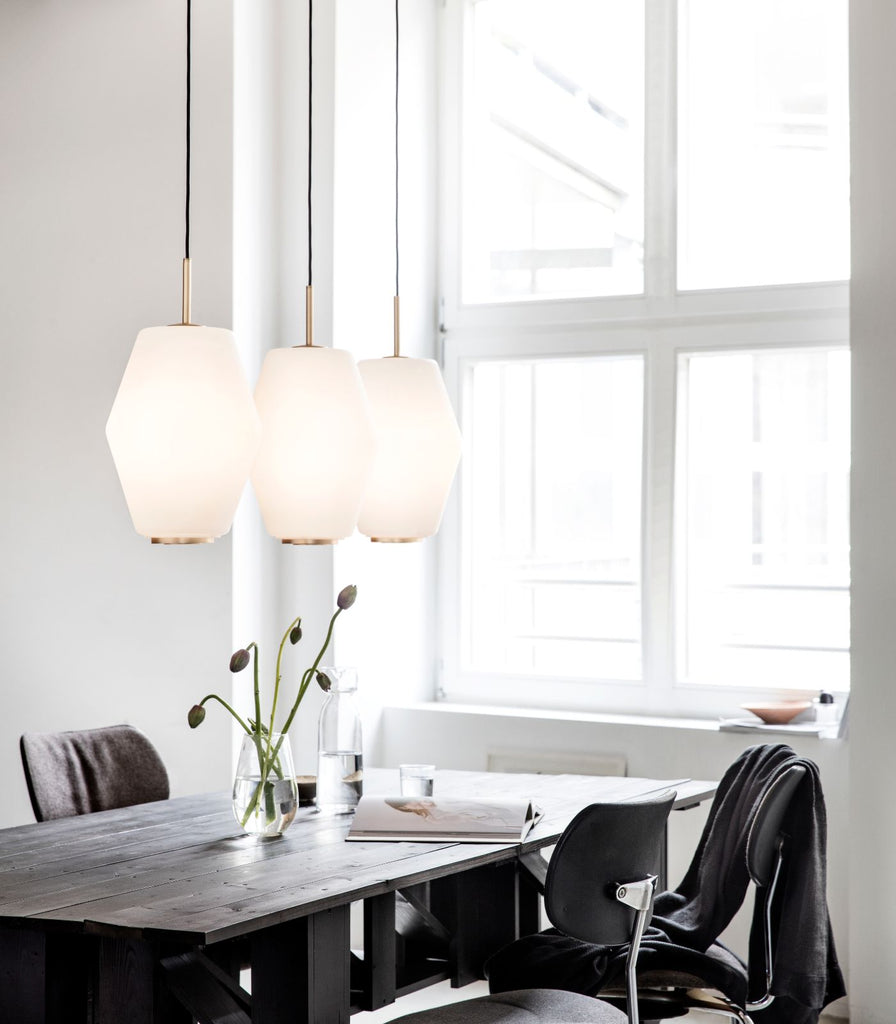 Northern Dahl Large Pendant Light hanging over dining table