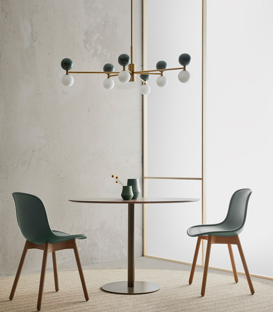 Aromas Dalt 6Lt Pendant Light hanging over dining table