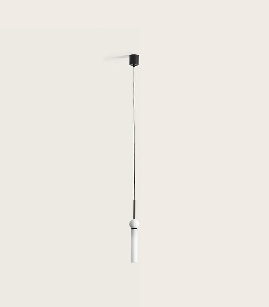 Aromas Delie Pendant Light in Matte Black/White