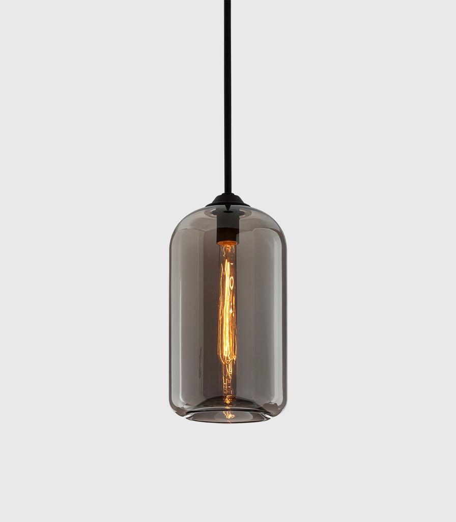 Hudson Valley District Pendant Light in Small/Smoked Glass