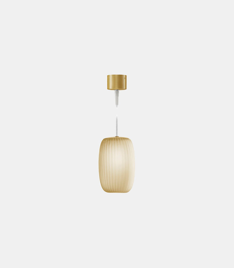 Panzeri Ely Pendant Light in Amber Glass