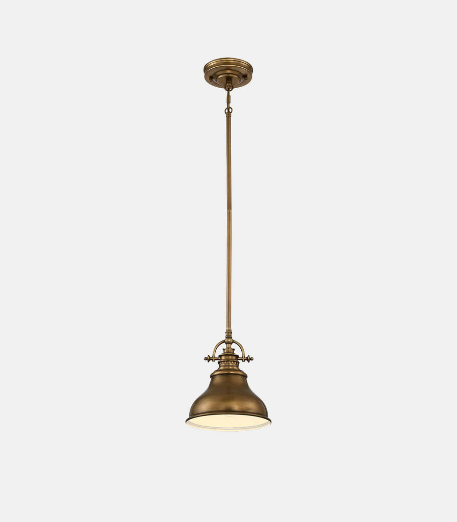 Elstead Emery Pendant Light in Weathered Brass/ Small