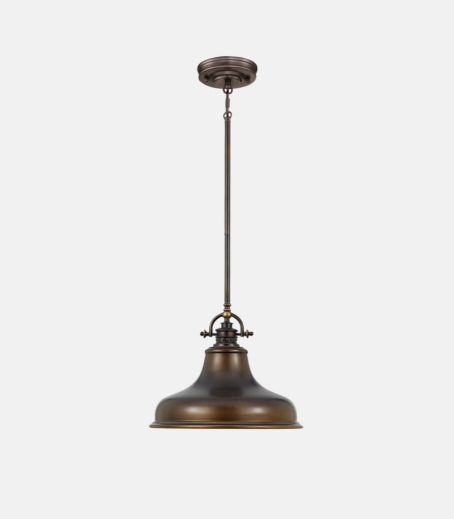 Elstead Emery Pendant Light in Palladian Bronze/ Medium