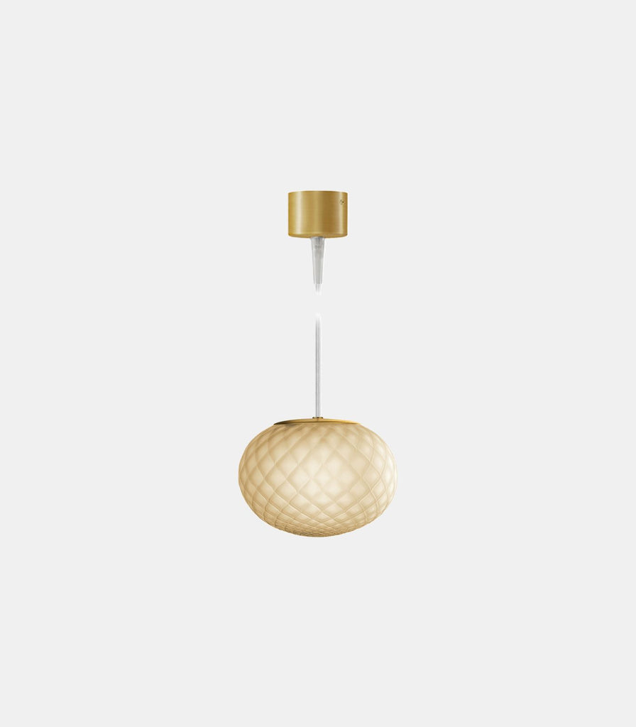 Panzeri Emy Pendant Light in Amber Glass