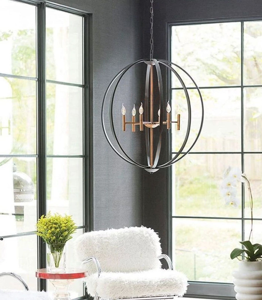 Elstead Euclid Pendant Light in Large size feeatured within interior space