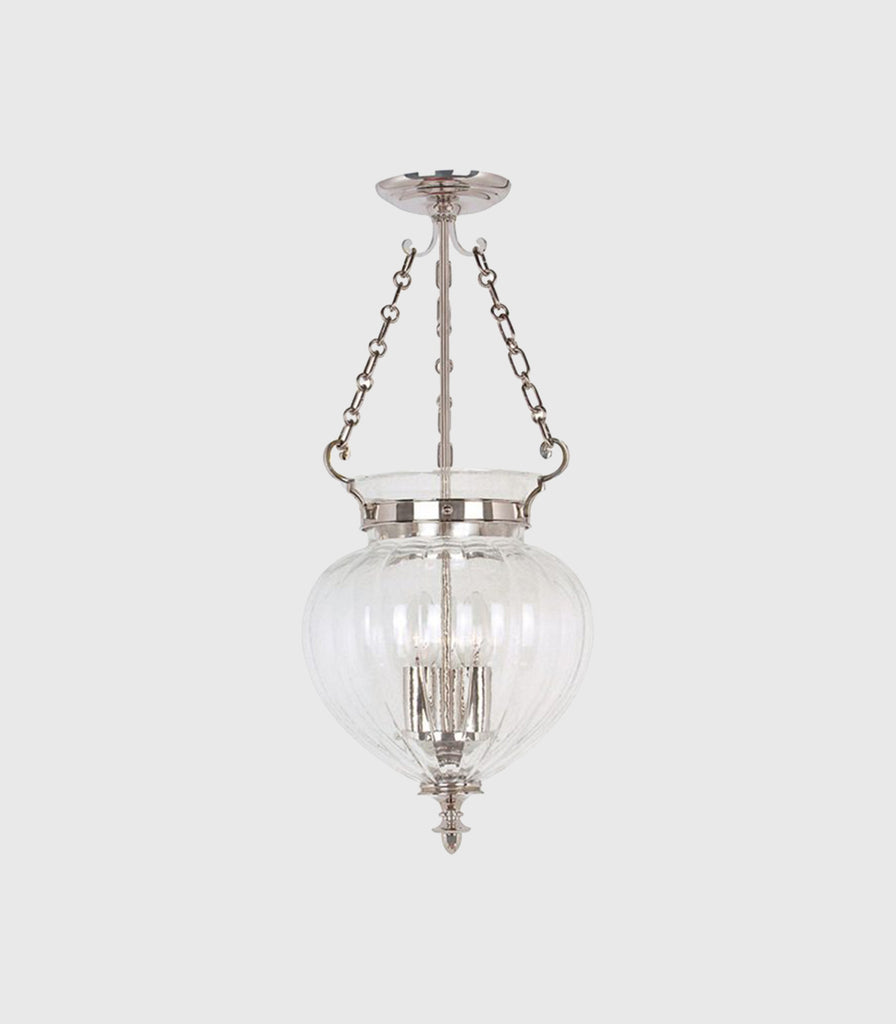 Elstead Finsbury Park Pendant Light in Polished Nickel/Medium