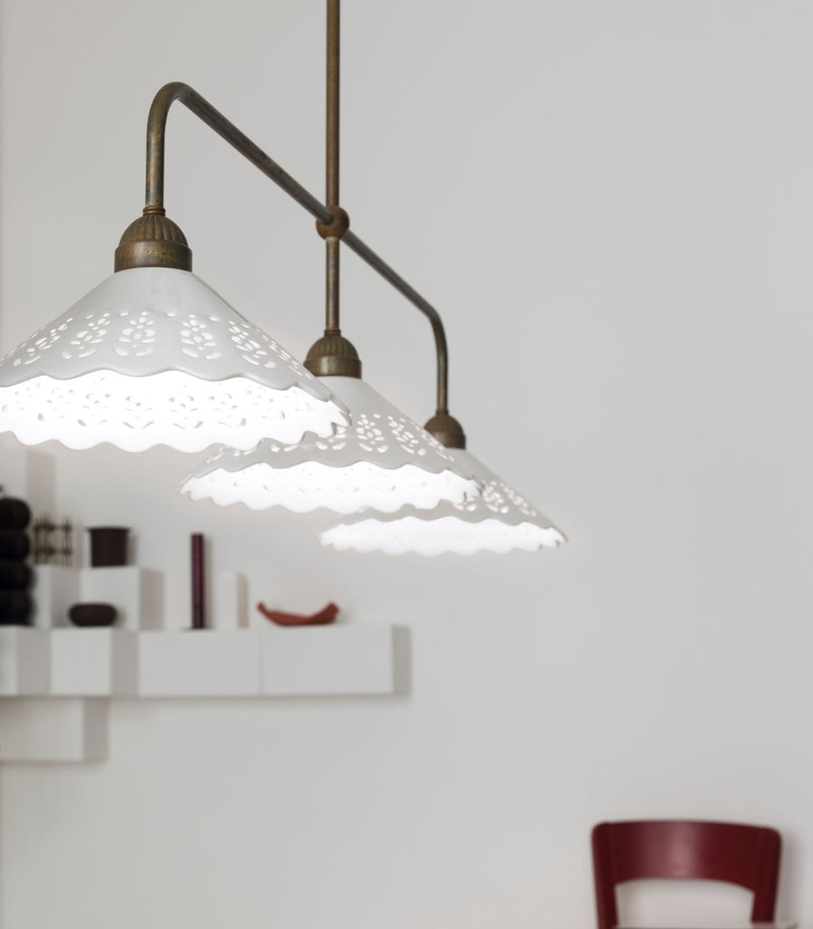 Il Fanale Fiori di Pizzo Suspension Pendant Light in featured within a interior space