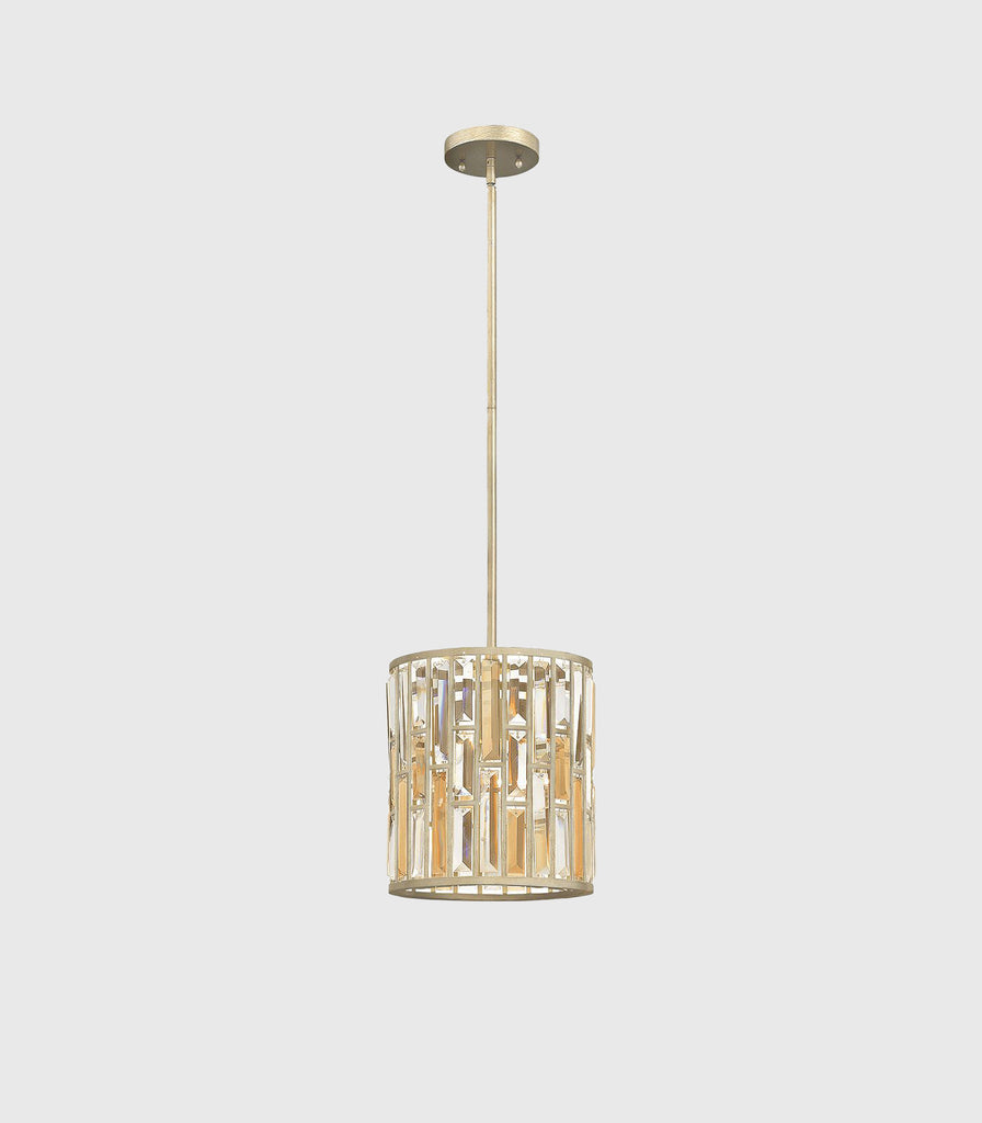 Elstead Gemma Pendant Light in Small/Silver Leaf