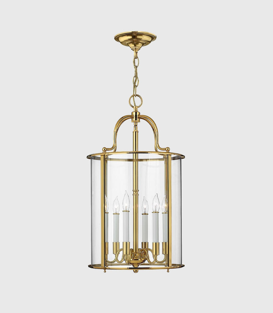 Elstead Gentry Pendant Light in Large/Polished Solid Brass
