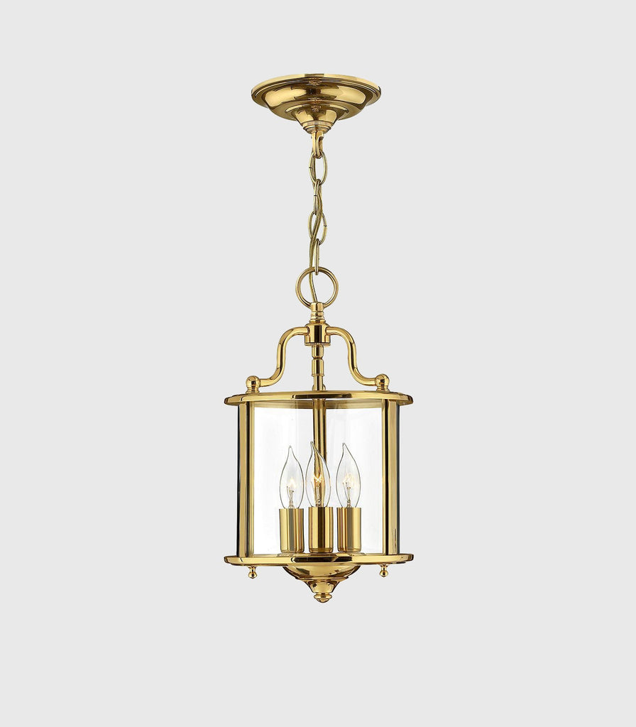 Elstead Gentry Pendant Light in Medium/Polished Solid Brass