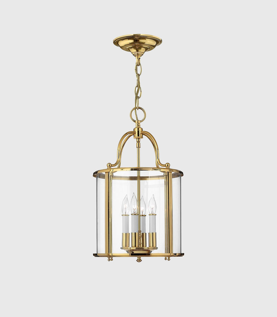 Elstead Gentry Pendant Light in Small/Polished Solid Brass