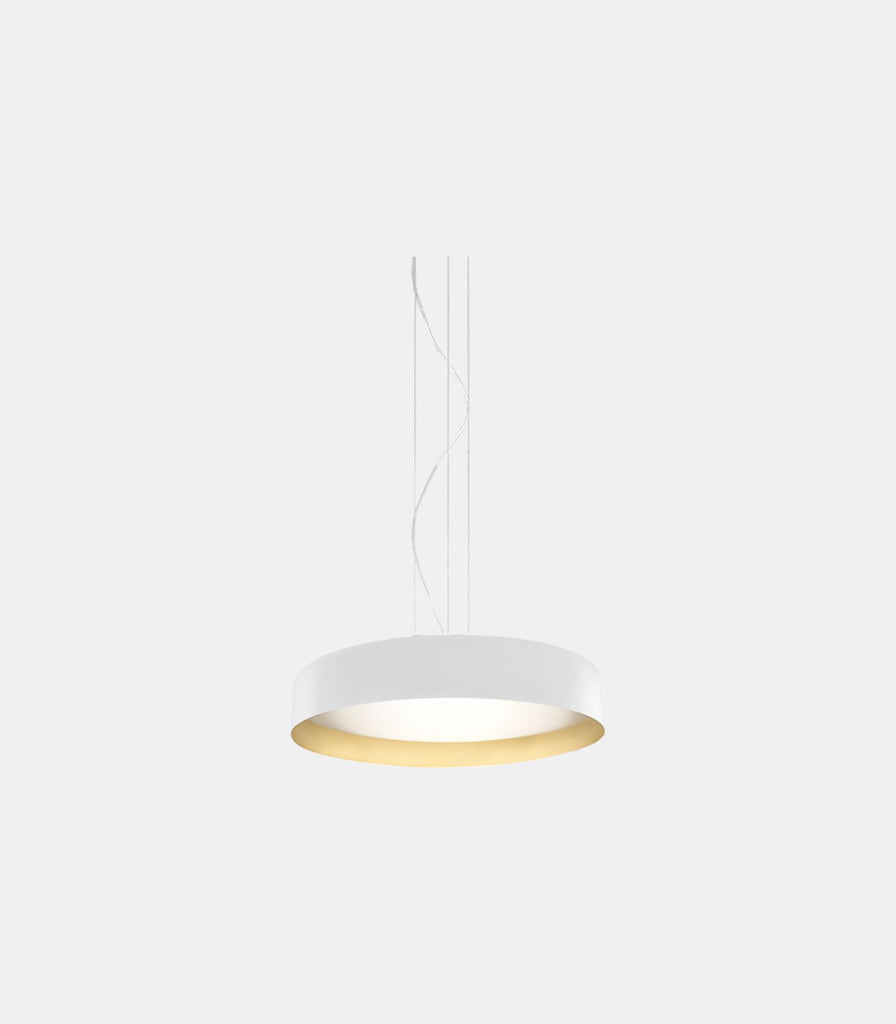 Panzeri Ginevra Pendant Light in White / Gold / Small