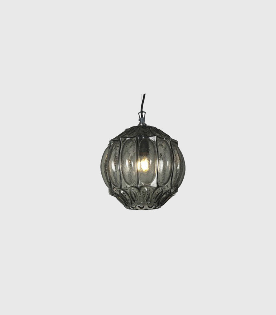 Karman Ginger Outdoor Pendant Light in Round/Smoked