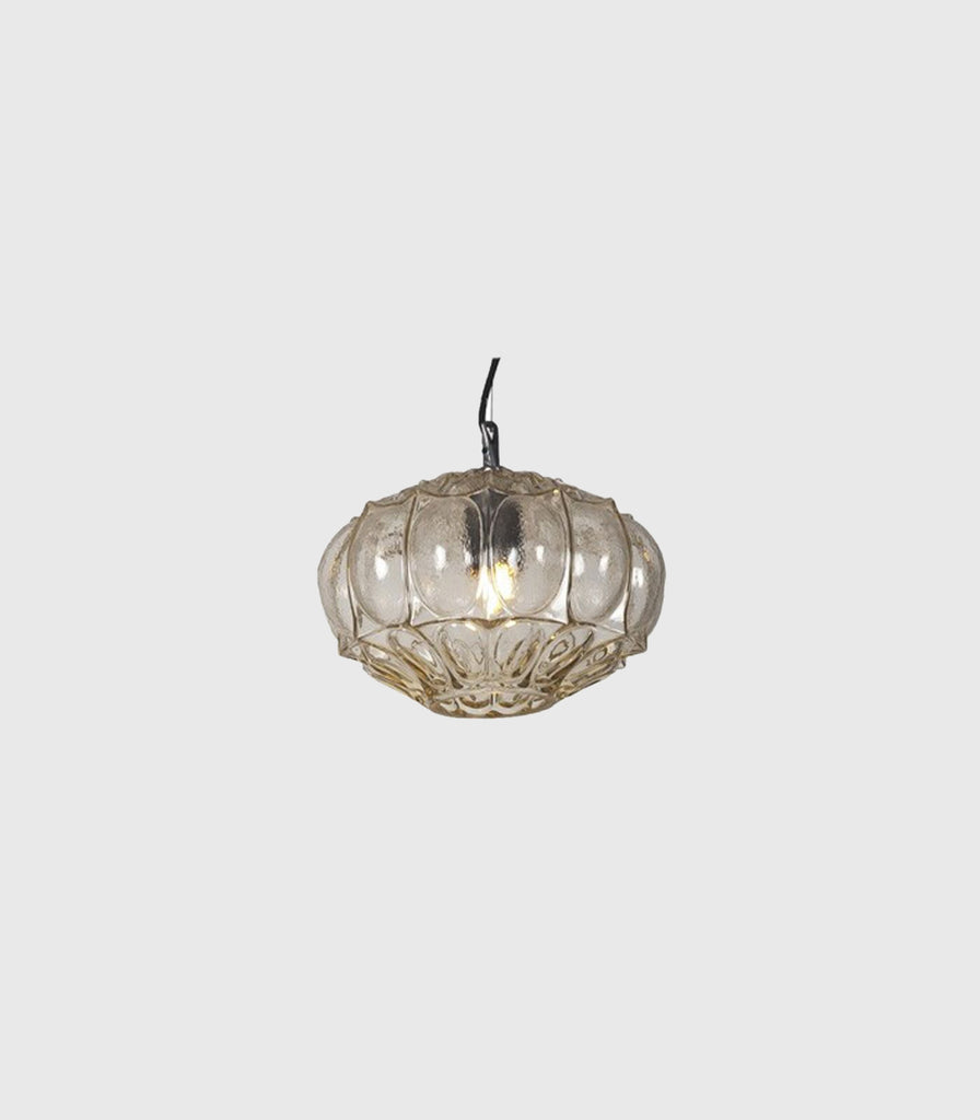 Karman Ginger Outdoor Pendant Light in Oval/Pale Yellow
